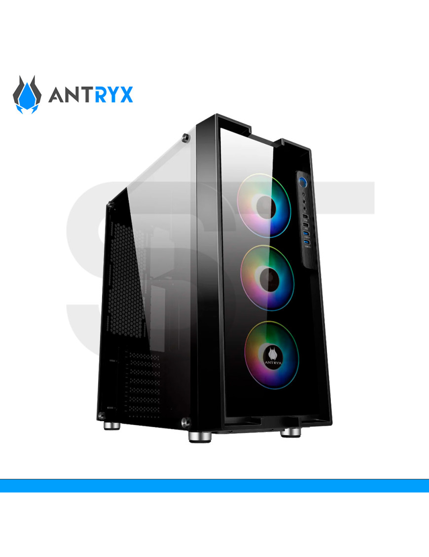 CASE ANTRYX, FX CHROME STORM PHANTOM PLUS, S/FUENTE, 3 FAN ARGB, VIDRIO TEMPLADO. (PN: AC-FX560PK-T3DR)