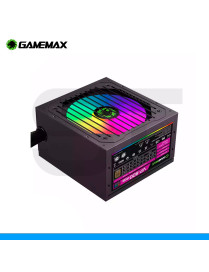 FUENTE DE ENERGIA GAMEMAX, 800W, 80 PLUS BRONZE, APFC RGB. (PN: VP-800W-RGB)