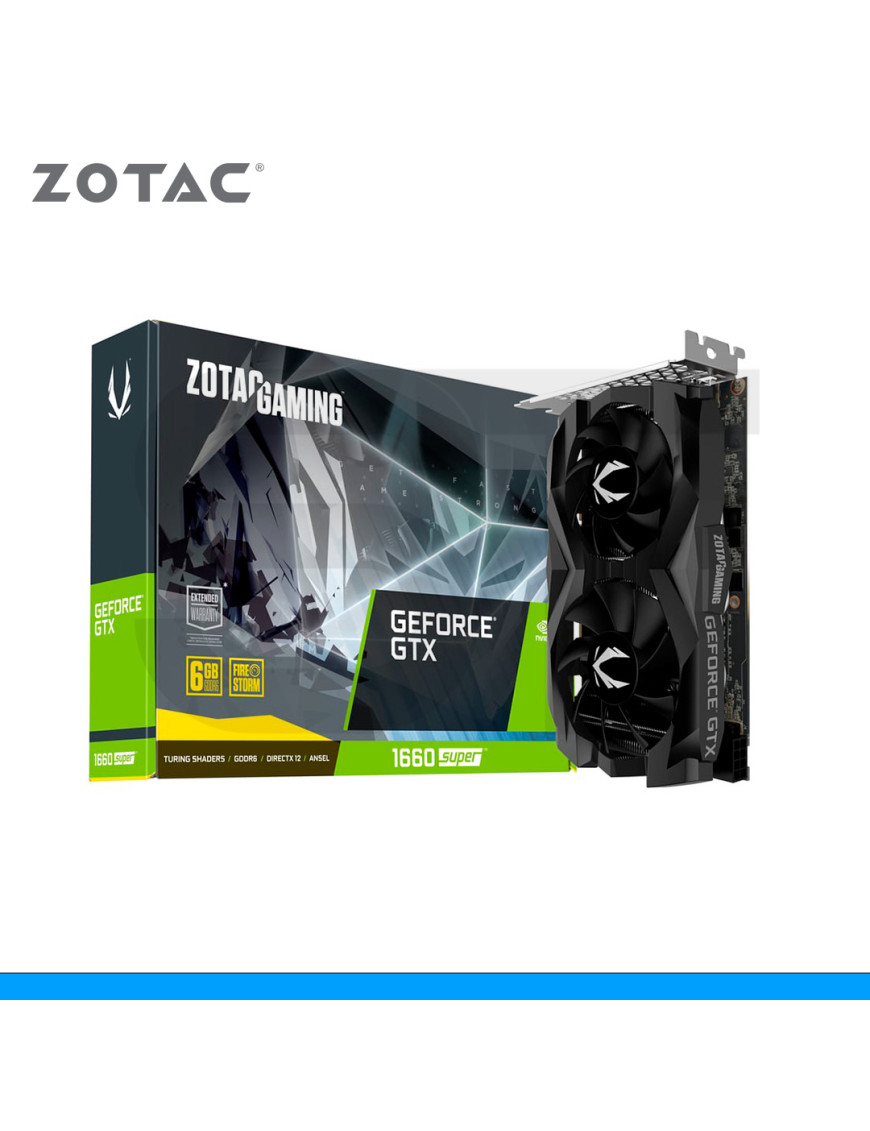 TARJETA DE VIDEO ZOTAC NVIDIA GEFORCE GTX 1660 SUPER TWIN 6GB