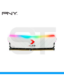 MEMORIA RAM PNY, XLR8, 8GB DDR4, 3200MHZ, PC4 25600, CL16, WHITE. (PN: MD8GD4320016XRGBW)