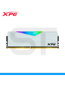 MEMORIA RAM ADATA, XPG SPECTRIX D50, RGB, 8GB 3200MHZ, PC4-25600, CL-16, WHITE. (PN: AX4U32008G16A-SW50)