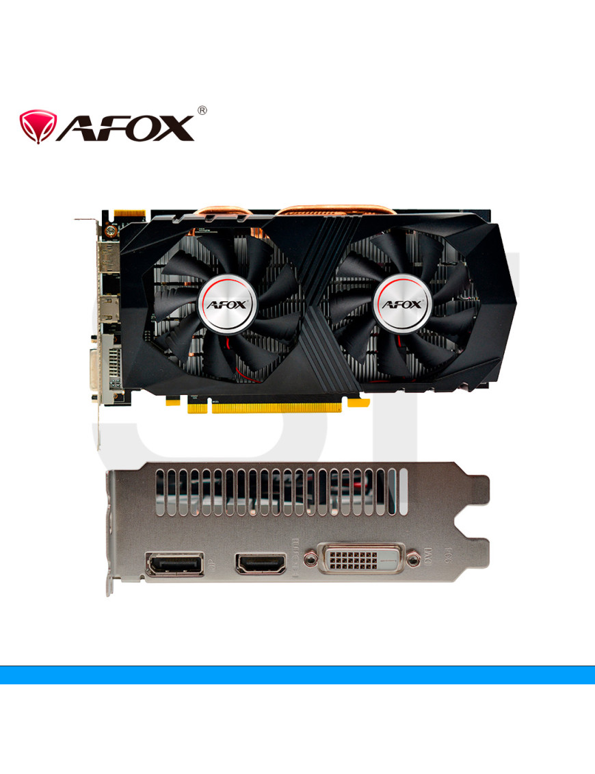 TARJETA DE VIDEO AFOX, AMD RADEON RX 550, 4GB GDDR5, 128 BITS, DP | HDMI | DVI. (PN: AFRX550-4096D5H4-V5)