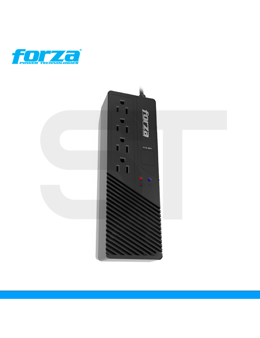 ESTABILIZADOR FORZA, 1000VA/500W, 4 TOMAS. (PN: FVR-1012)