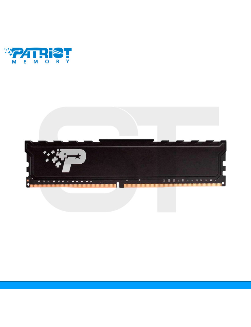MEMORIA RAM PATRIOT, SIGNATURE PREMIUM, 8GB DDR4, 3200MHZ, PC4-25600, CL22, BLACK. (PN: PSP48G320081H1)
