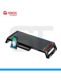 STAND TEROS, P/MONITOR RGB, 4 USB, METAL, NEGRO. (PN: TE-7131N)