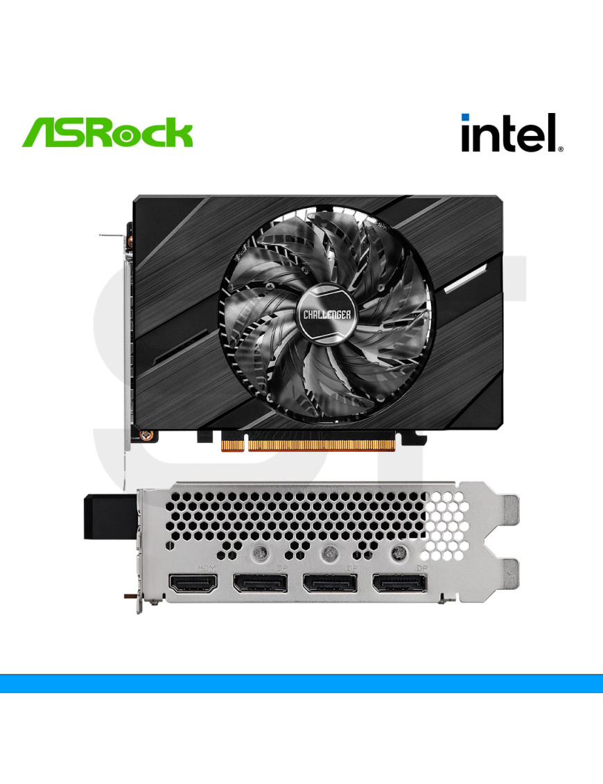 TARJETA DE VIDEO ASROCK, INTEL ARC A380, CHALLENGER ITX 6GB OC GDDR6, PCIe4.0, 96 BITS, DP | HDMI. (PN: 90'GA3KZZ'00UANF)