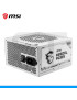 FUENTE DE ENERGIA MSI, MAG A850GL PCIE5 WHITE, 850W, 80 PLUS GOLD, ATX 3.0, MODULAR. (PN: MAG A850GL PCIE5 WHITE)