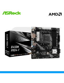 PLACA MADRE ASROCK, B450M PRO4-F, AMD, SOCKET AM4, DDR4, VGA | DVI | HDMI. (PN: 90-MXBKW0-A0UAYZ)