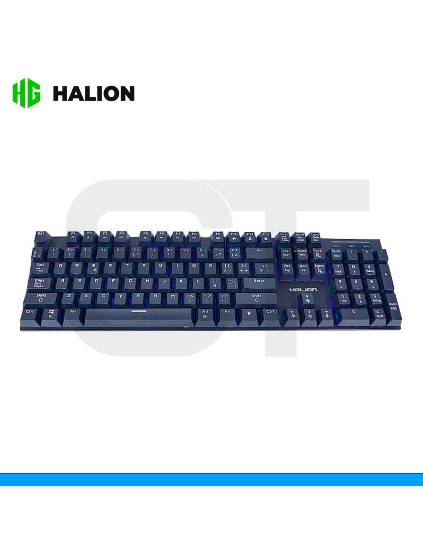 TECLADO HALION, ENIGMA HA-KG912, MECANICO, GAMER, RGB.