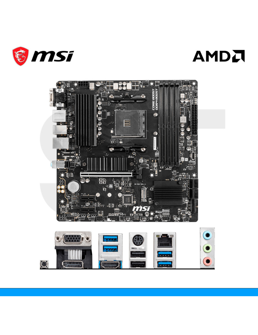 PLACA MADRE MSI, B550M PRO-VDH, AMD, SOCKET AM4, DDR4, DP | HDMI | VGA. (PN: 911'7C95'074)