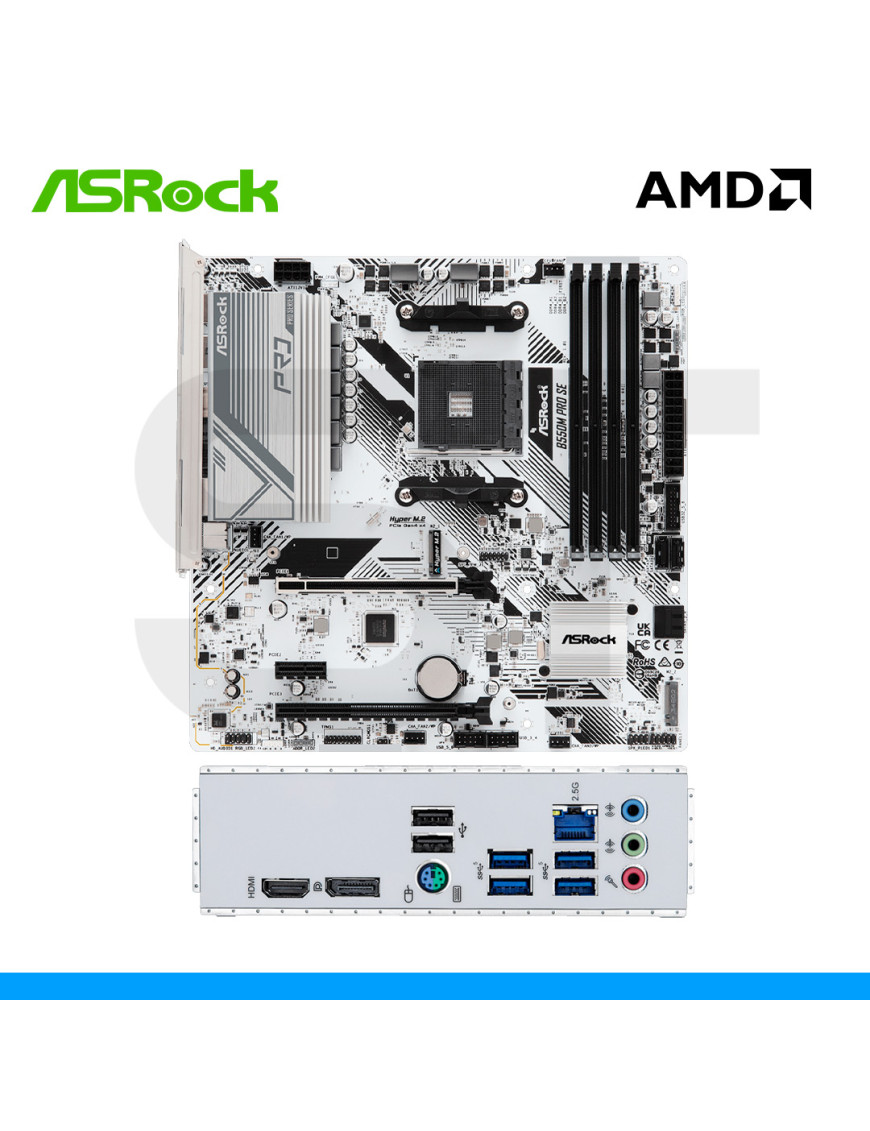 PLACA MADRE ASROCK, B550M PRO SE, AMD, SOCKET AM4, DDR4, HDMI | DP. (PN: 90'MXBMM0'A0UAYAZ)