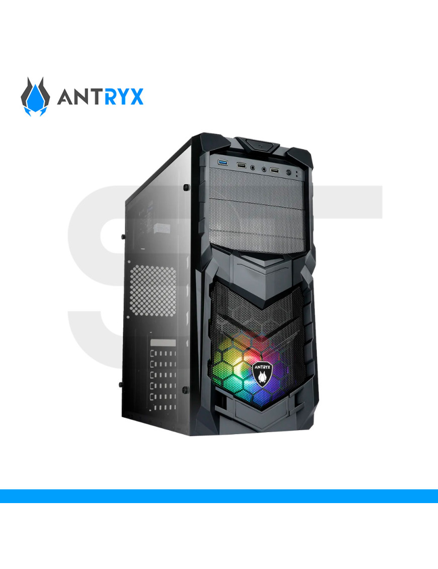 CASE ANTRYX, ELEGANT 670, C/FUENTE 350W, USB 3.0. TAPA TRANSPARENTE. (PN: AC-E670P-350CP)