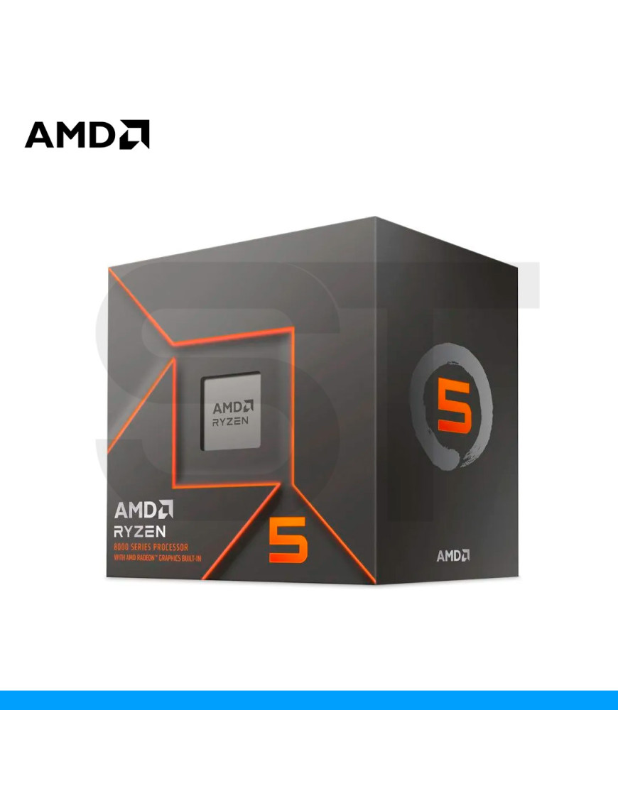 PROCESADOR AMD, RYZEN 5 8500G 3.5 | 5GHz, SOCKET AM5, 6 NUCLEOS, 16MB, RADEON GRAPHICS. (PN: 100-100000931BOX)