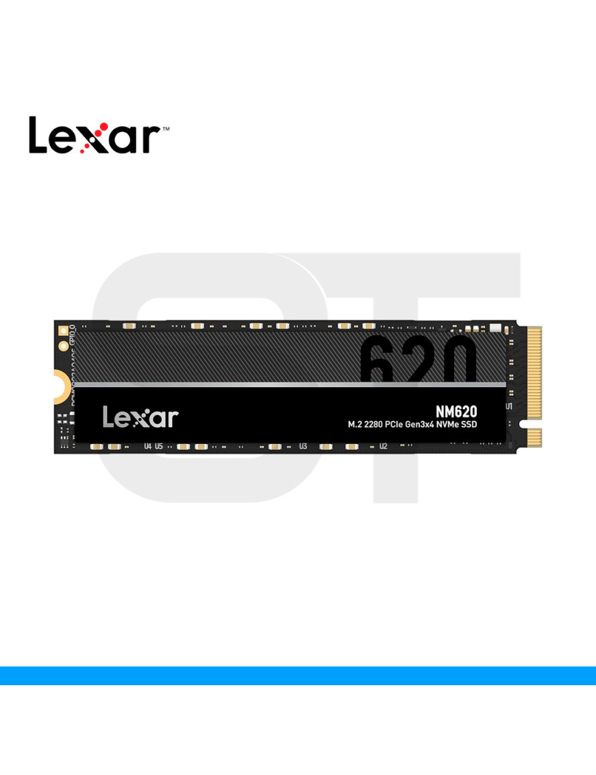 UNIDAD EN ESTADO SOLIDO LEXAR, NM620, 512GB, M.2 PCIe 3.0 X4 NVMe. (PN: LNM620X512G-RNNNU)