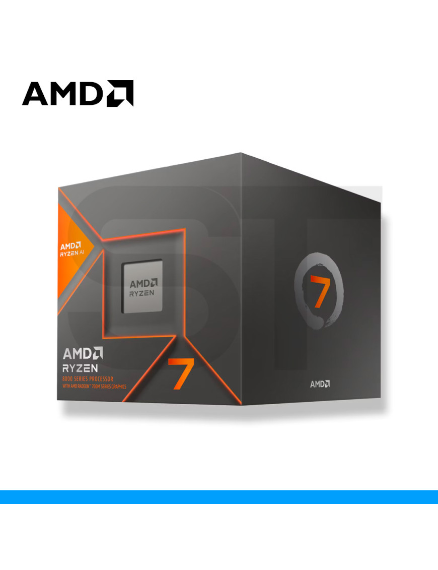 PROCESADOR AMD, RYZEN 7 8700G 4.2 | 5.1GHz, SOCKET AM5, 8 NUCLEOS, 16MB, RADEON GRAPHICS. (PN: 100-100001236BOX)