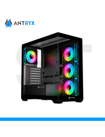 CASE ANTRYX, FX 750 BLACK, S/FUENTE, 4 FAN ARGB, USB TIPO-C, VIDRIO TEMPLADO. (PN: AC-FX750K)