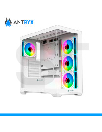 CASE ANTRYX, FX 750 WHITE, S/FUENTE, 4 FAN ARGB, USB TIPO-C, VIDRIO TEMPLADO. (PN: AC-FX750W)