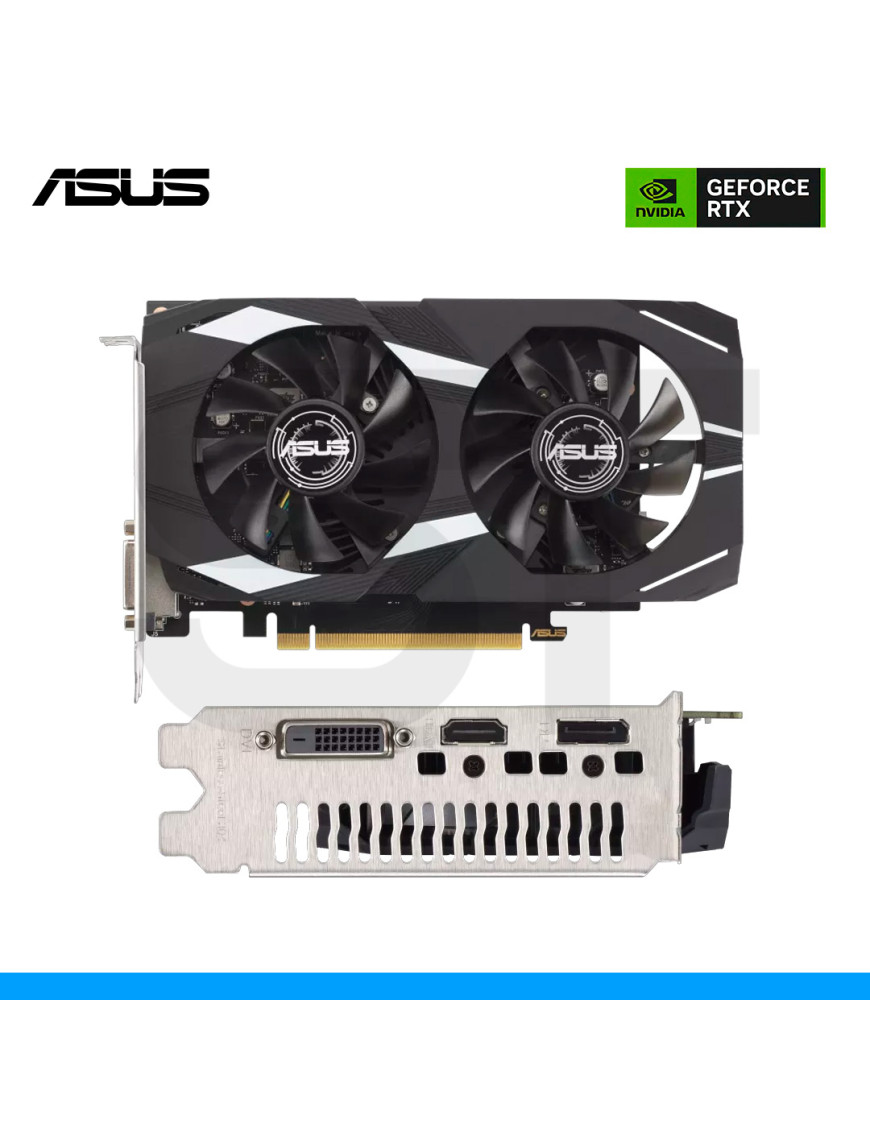 TARJETA DE VIDEO ASUS, NVIDIA GEFORCE DUAL RTX 3050 OC EDITION, 6GB GDDR6, 96 BITS, DP | HDMI. (PN: DUAL-RTX3050-O6G)