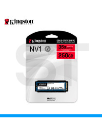 UNIDAD EN ESTADO SOLIDO KINGSTON, NV2, 250GB, M.2 NVME PCIE 4.0 x4. (PN: SNV2S/250G)