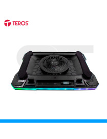 COOLER PARA LAPTOP TEROS, TE-7133N, RGB 14" A 19", GAMER. (PN: TE-7133N)