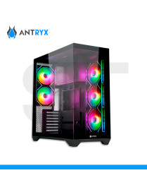 CASE ANTRYX, FX 970 PRO,  BLACK, S/FUENTE, 5 FAN ARGB, USB TIPO-C, VIDRIO TEMPLADO. (PN: AC-FX970KP)