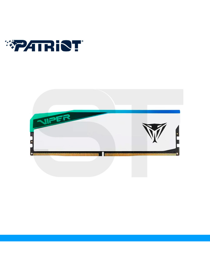 MEMORIA RAM PATRIOT, VIPER ELITE 5 RGB, 16GB DDR5, 6000MHZ, PC5-48000, CL30, WHITE. (PN: 9DEE00392-PVER516G60C30W)