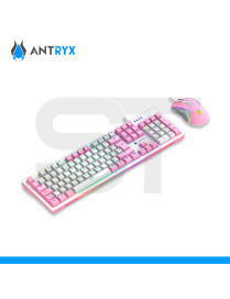 KIT ANTRYX, GC-5400, TECLADO Y MOUSE PINK, MECANICO, RGB, SWITCH RED. (PN: AGC-5400PRE-SP)