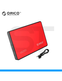 RACK ORICO, 2.5" EXTERNO, USB3.0, RED. (PN: 2588US3-V1-RD-BP)