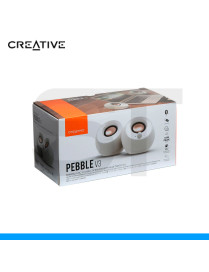 PARLANTE 2.0 CREATIVE, PEBBLE 2.0, 4.4W, 3.5mm, USB-POWER, WHITE. (PN: 51MF1680AA001)