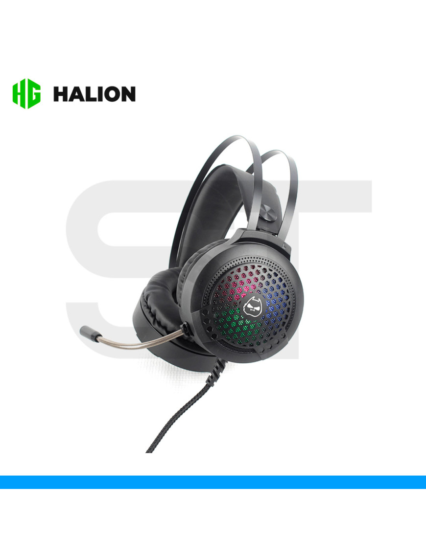 AURICULARES HALION, HA-H854 SPARROW, 2.1, JACK 3.5mm + USB, RGB, C/MICROFONO.