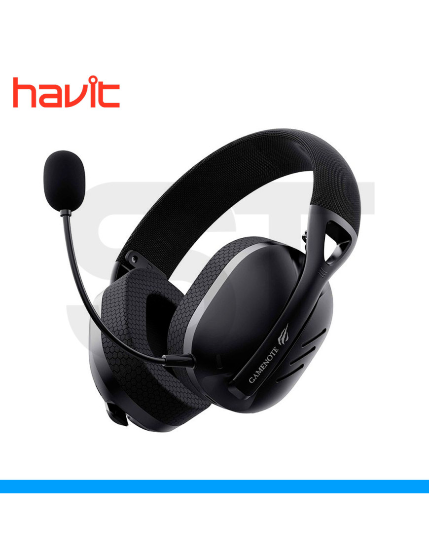 AURICULARES HAVIT, GAMENOTE FUXI-H3, NEGRO, USB 7.1, BLUETOOTH, 2.4GHZ. C/MICROFONO.