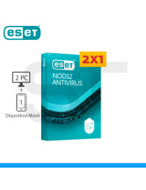 ANTIVIRUS ESET, NOD32, EDICION 2025, 2X1 PC, 12 MESES. (PN: S11010227)