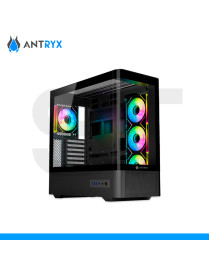 CASE ANTRYX, FX 830 BLACK, S/FUENTE, INFINITY 4 FAN ARGB, USB TIPO-C, VIDRIO TEMPLADO. (PN: AC-FX830K)
